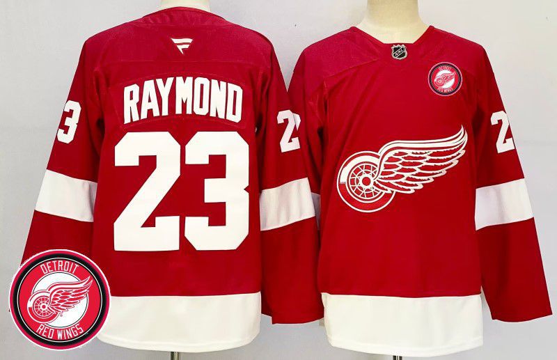 Men Detroit Red Wings #23 Raymond Red Fanatics 2025 NHL Jersey style 6->detroit red wings->NHL Jersey